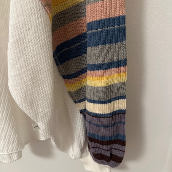 NWT Free People Rainbow Dreams Thermal Top with Balloon Sleeves | Size Medium - Picture 5 of 12